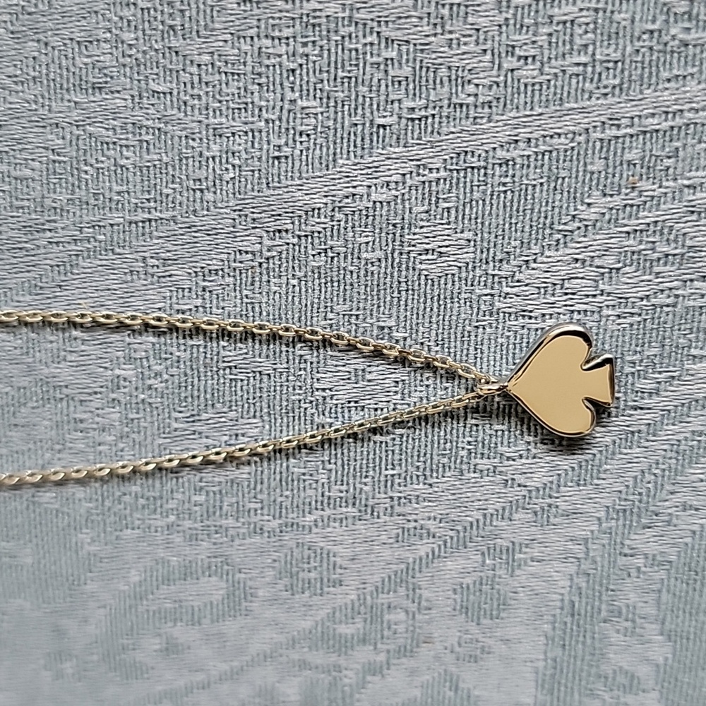 Silver KATE Spade Pendant Necklace With Glitter Center - Picture 5 of 5